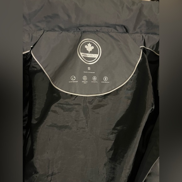 HALITECH Gray Puffer Coat with Faux Fur Hood and Slim Fit - Picture 10 of 12